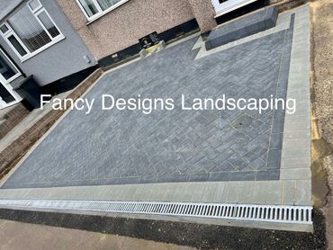 Front Driveway#Blockpaving#ACO drains#Step