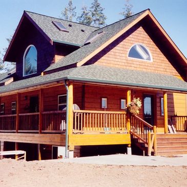 Log Home with Porch 