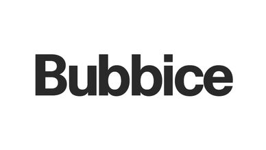 Black bold text reading 'Bubbice' on a white background.