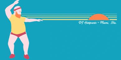 DJ Hottpants T-Shirt Design