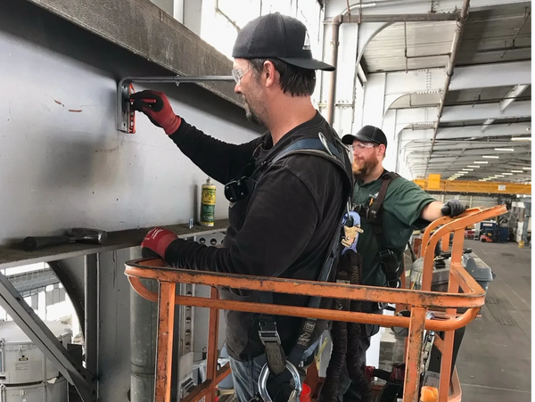 Crane runway conductor installation