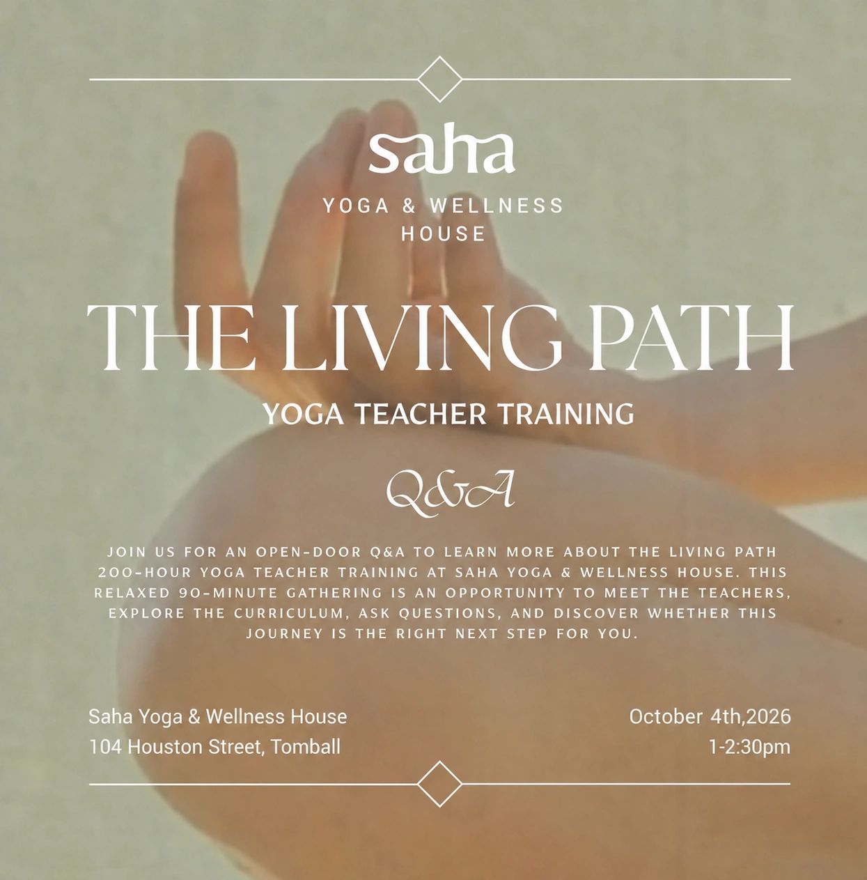 Yoga teacher training. 