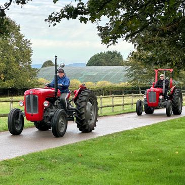 Two Massey Fergusons on one of our Road Runs