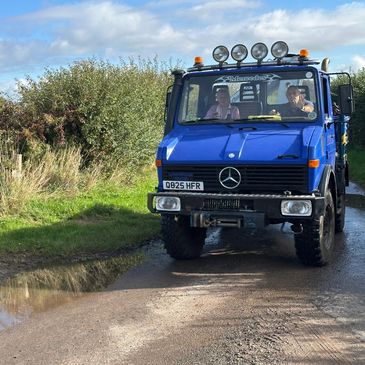 A Mercedes Unimog on one of our road runs