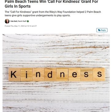 Palm Beach Teens Win Call for Kindness for Girls in Sports