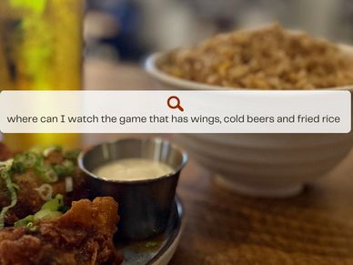 Wings, cold beers, and fried rice ready for the game.