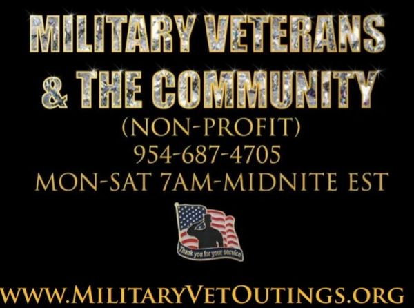 www.militaryvetoutings.org
954-687-4705 or 754-237-0307 