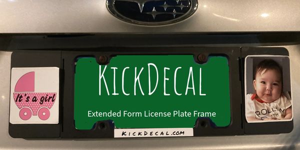 Custom license plate frame. For business.  For birth announcement. For school affiliation. For you.