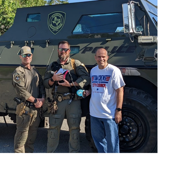Tom supports the League City Police Department.