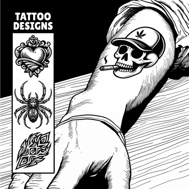 2D Vector Tattoo Illustrations