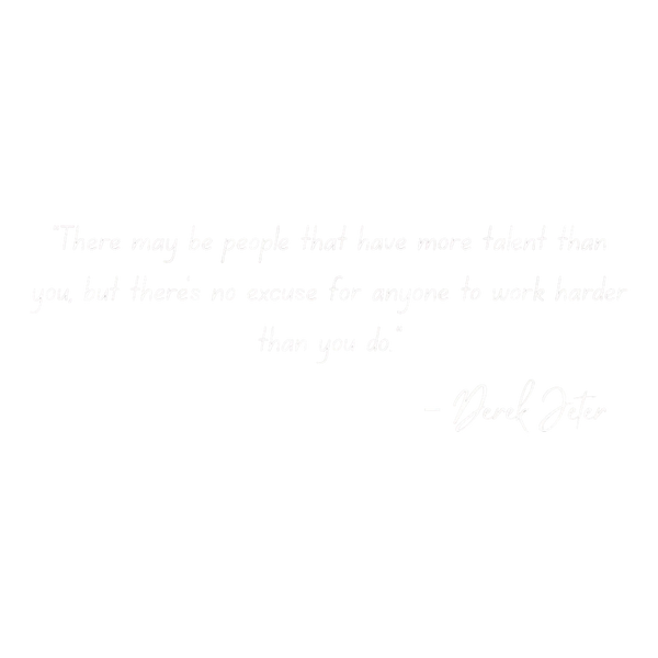 Motivational quote about talent and hard work by Derek Jeter.