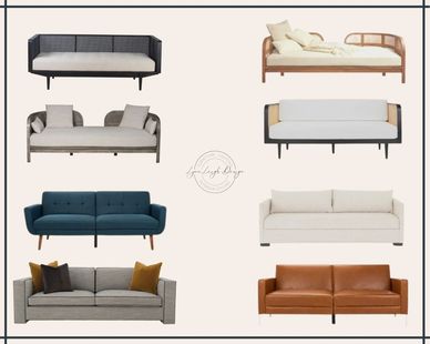 Daybeds with cane and rattan. Sleeper sofas in leather and upholstery. 