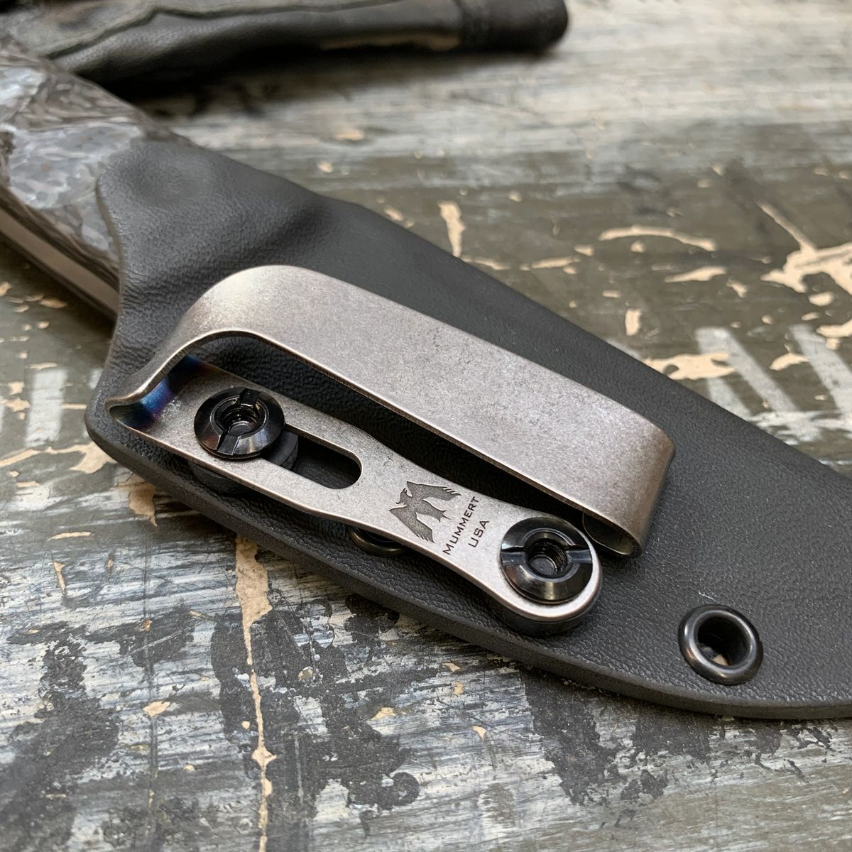 Titanium belt clip