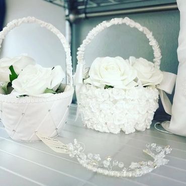 Flower Girl Basket and Accessories.