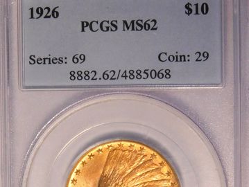 1926 gold coin with a Native American chief design.