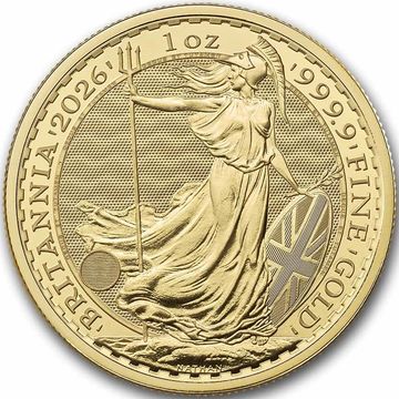 2026 Britannia Gold 1 oz 9999 gold coin BU condition