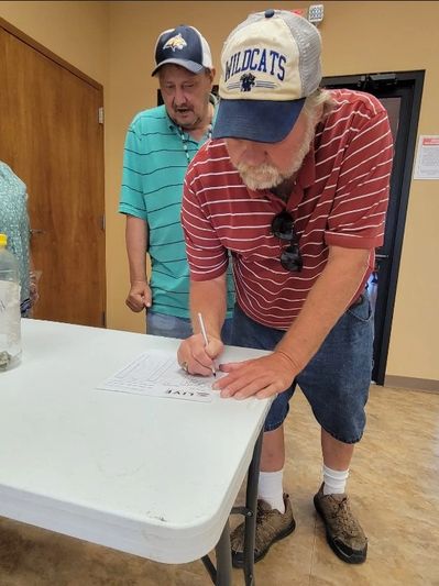signing up to volunteer