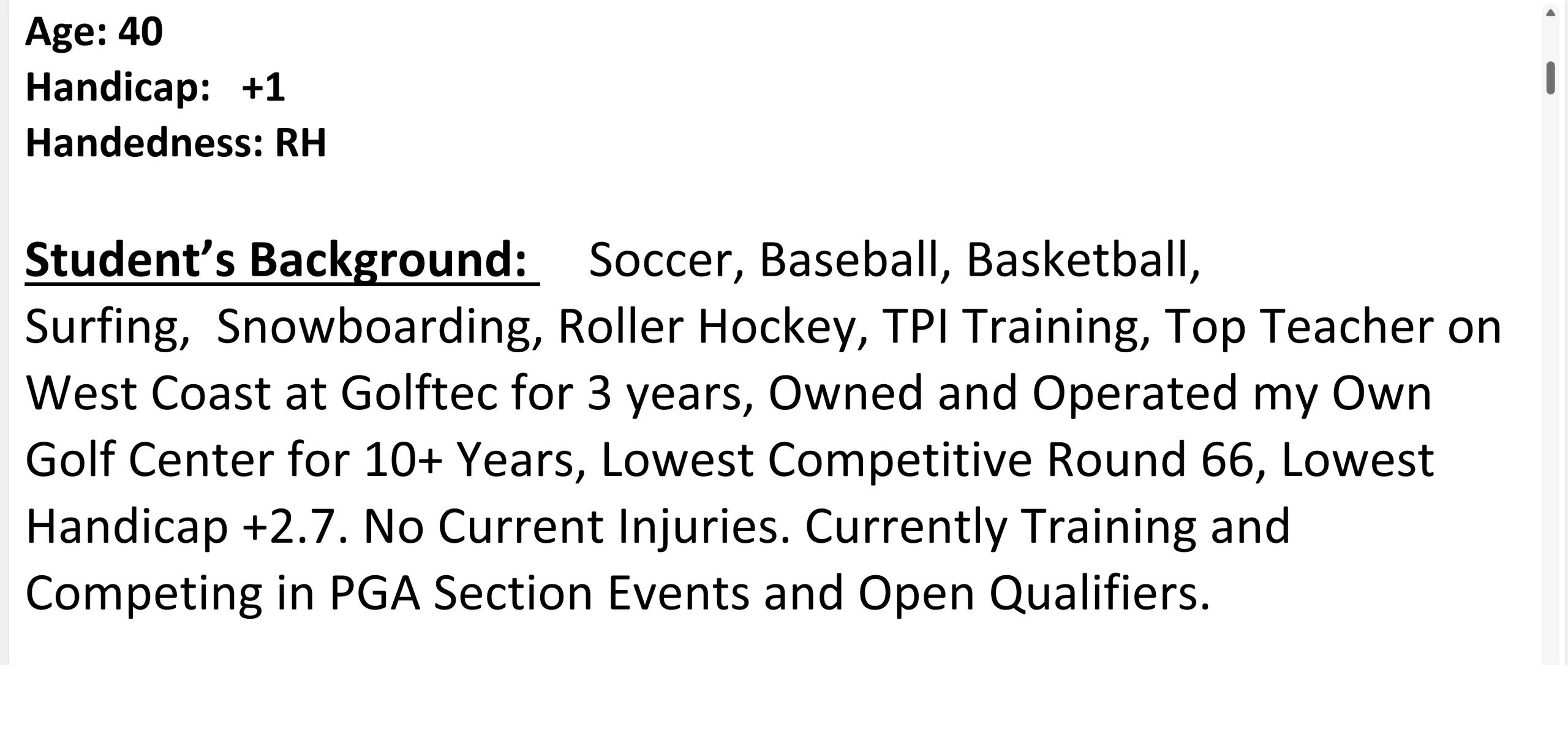 Golf Game Analysis Report