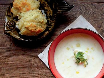 Geillis’s Cullen Skink. A recipe for a light fish chowder from the Outlander Kitchen cookbook.
