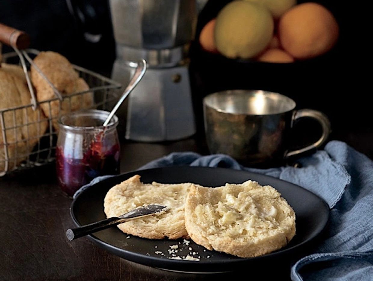 Buttery scones flavoured w/ preserved lemon from Outlander Kitchen: To the New World and Back Again