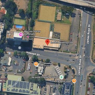 Map to Rosehill Bowling Club.