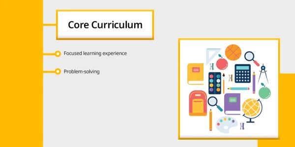 Illustration of core curriculum with focus on learning and problem-solving.