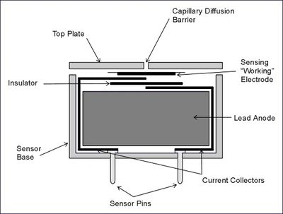Figure 1 - Schematic of oxygen sensor.