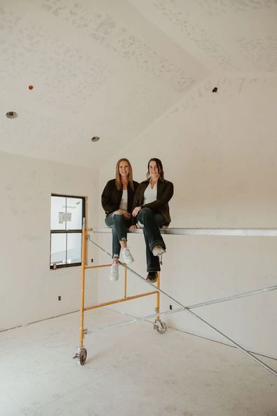 Heather & Whitnee having some fun at a project they drew for a Nampa, Idaho homebuilder.  (Not ICF -