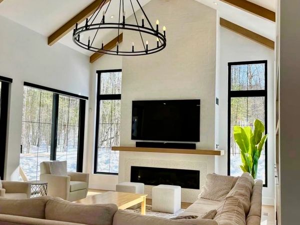 Installation luminaire , installation encastrés, construction neuve, design moderne.