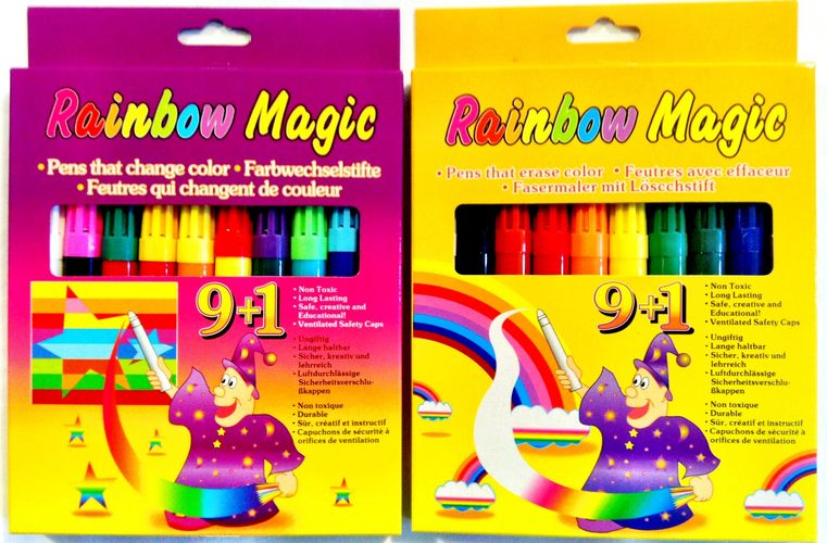 rainbow magic pens markers colors washable non toxic change colors erase colors art crafts 
