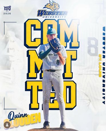 Quinn Quoden commits to Webster University baseball for 2026.