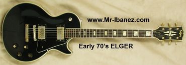 Elger was one of Hoshino (ibanez) first usa distributors. This is an early Les Paul Copy Elger brand