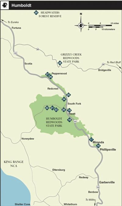 Map of Humboldt State Park