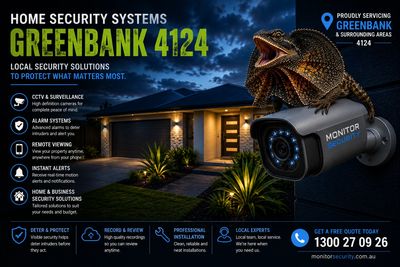 Professional home security systems, CCTV cameras, alarm systems  installed in Greenbank 4124