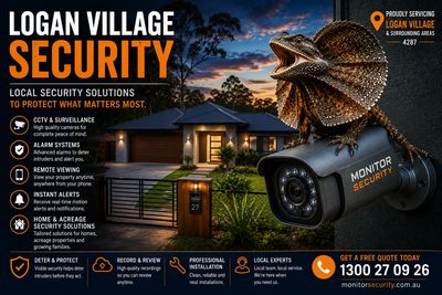 Professional home security systems, CCTV cameras, alarm systems  installed in Logan Village