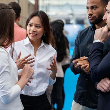 Employees collaborating