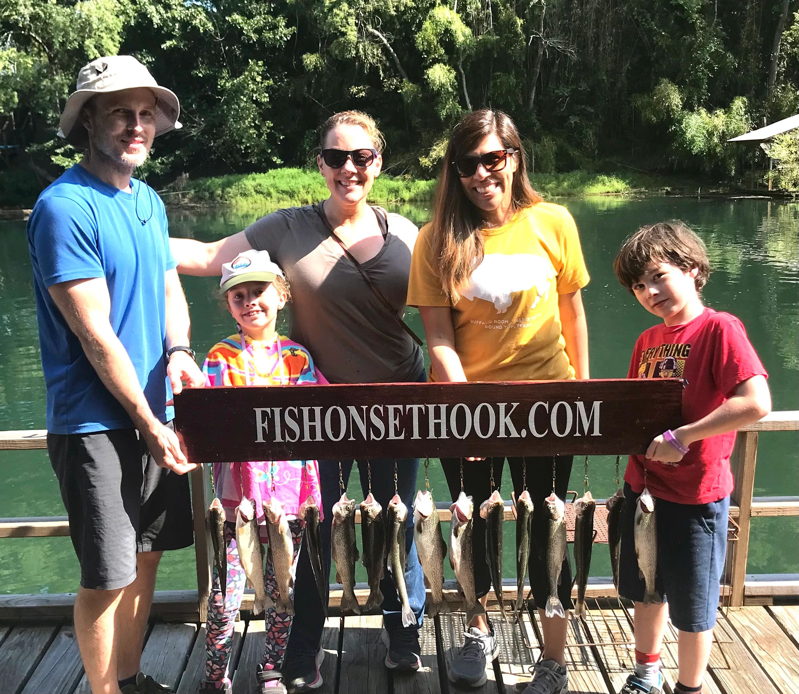 Family trout fishing trip Heber Springs Arkansas