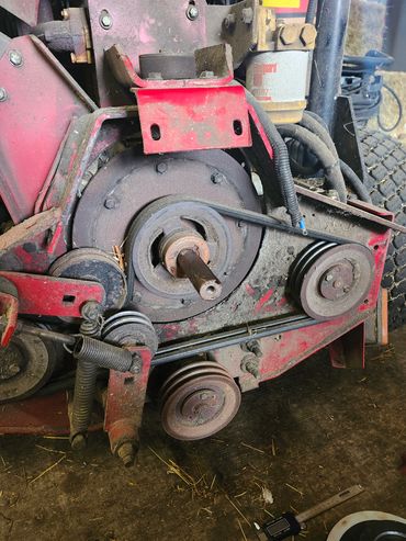 Output system on mower