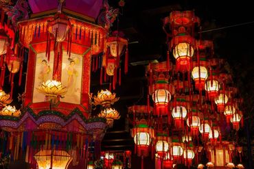 Red Chinese Lantern for mid-autumn festival