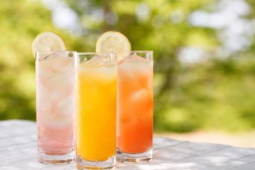 Three Glasses with lemon juice