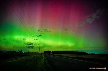 Aurora at the cross roads. Near TK Lawless darksky park 6 second image Nikon Z6 iso800 f/1.8