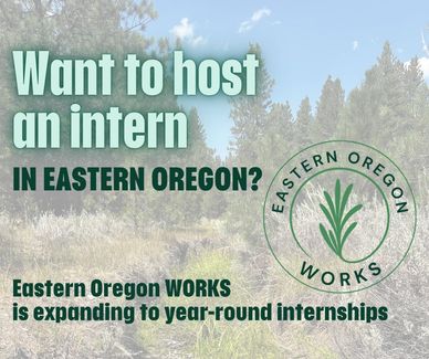 Promotional graphic for Eastern Oregon WORKS internships.
