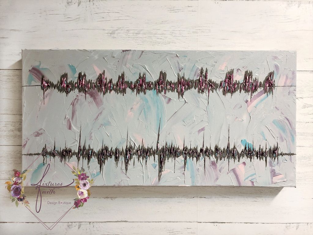 Awaited heartbeat fetal heartbeat painting acrylic on canvas