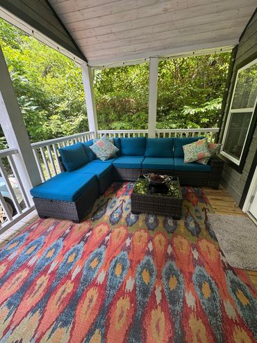 Great sectional for lounging outside! 