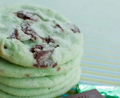 mint chocolate cookies, mint, green, chocolate, cookies