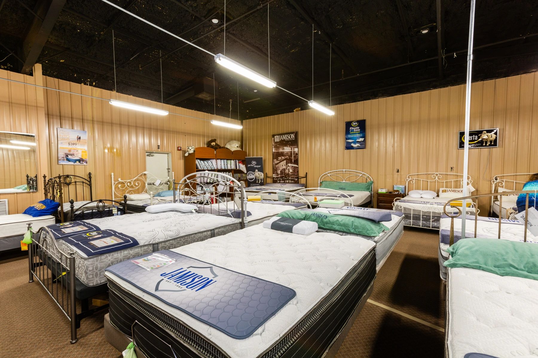 A room full of high quality mattress and beds