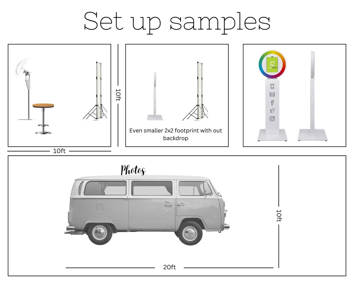 Toronto Photo Booth Company set up samples