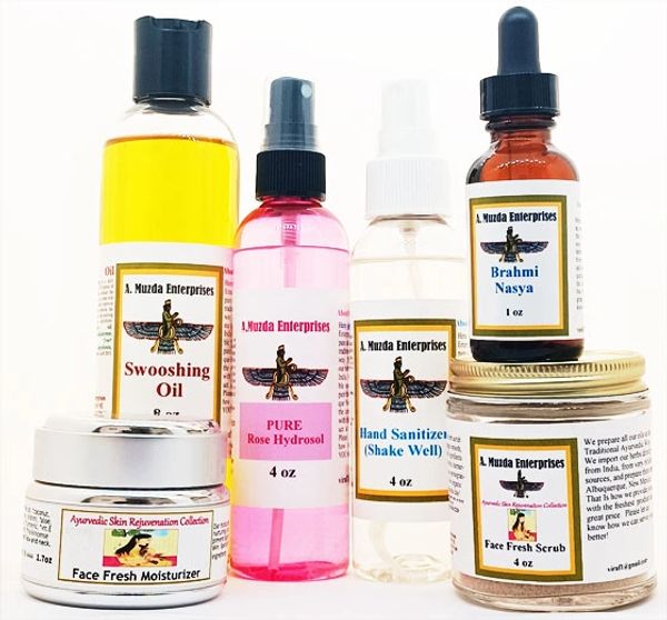 Ayurvedic skin rejuvenation bundle, Face moisturizer, and face scrub made with organic ingredients. 