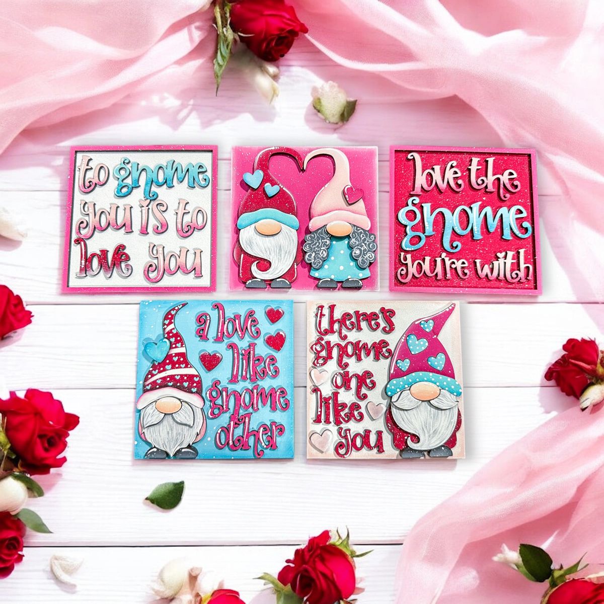 Gnome Love Interchangeable Square Inserts for the Ladder/ Frames
