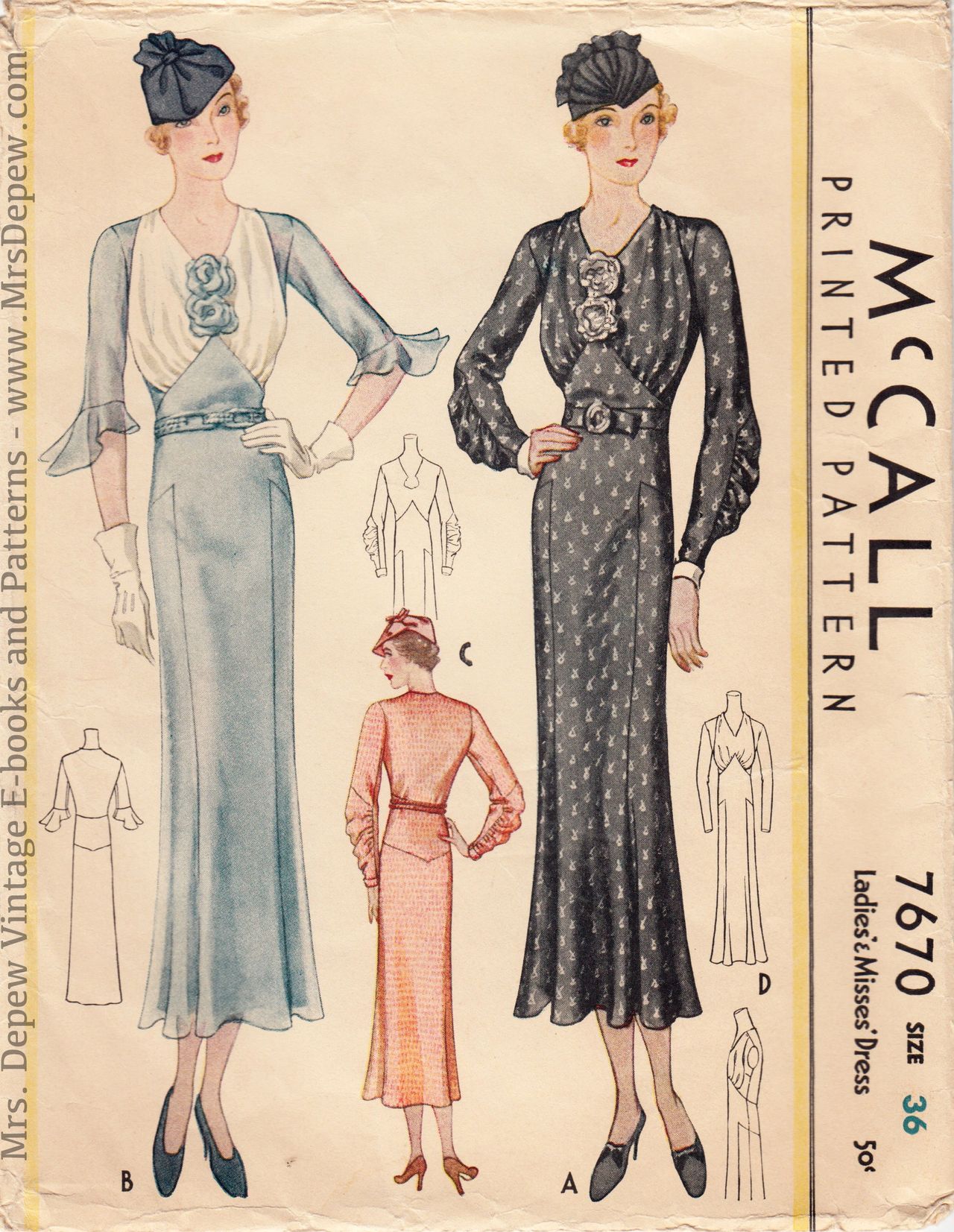 1920s Skirt 1930s Clothing Style 1930s Sewing Patterns- Dresses